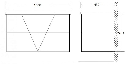 Тумба с раковиной BelBagno Vittoria 100 см Bianco Opaco