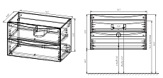 Тумба с раковиной Vincea Mia 70 см V.Oak