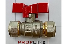 Кран шаровой для м/п труб PROFLINE цанга-цанга 16x16 УТ-00036233