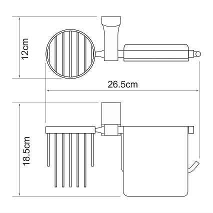 Держатель туалетной бумаги WasserKRAFT Leine K-5059WHITE с освежителем