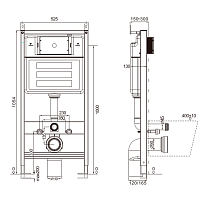 Инсталляция для унитаза AQUAme AQM4002