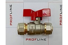 Кран шаровой для м/п труб PROFLINE цанга-цанга 16x16 УТ-00036233