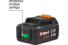 Шлифовальная угловая аккумуляторная машина Bort BWS-21Li 93413571