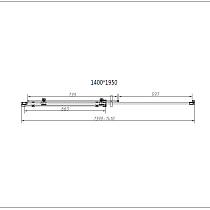 Душевая дверь Vincea Como-N VDS-4CN140CGB 140x195 черный, тонированная