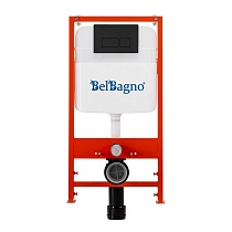 Подвесной унитаз BelBagno Uno-Tor BB5177CH-TOR/SC/BB026/BB044NERO комплект 3 в 1