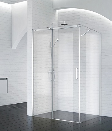 Душевой уголок BelBagno Acqua 140x90 прозрачный, хром