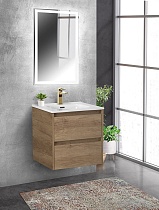 Тумба с раковиной BelBagno Kraft 50 см, 2 ящика Rovere Nebrasca Nature