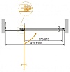 Душевая дверь Cezares SLIDER-B-1-90/100-C-BORO 90/100x195, прозрачная, брашированное золото