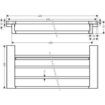 Полотенцедержатель Hansgrohe AddStoris 41751990 полированное золото