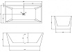 Акриловая ванна Abber AB9224-1.5 150x80