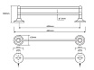 Полотенцедержатель Bemeta Retro 144204058 66 см, двойной, хром, золото