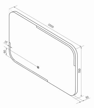 Зеркало Континент Raison LED 100x70 см с подсветкой ЗЛП487