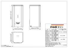 Диспенсер для мыла Mediclinics DJ0037A белый