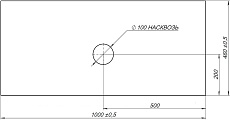 Столешница Allen Brau Infinity 100 см dark grey structure, 1.21012.DG-S