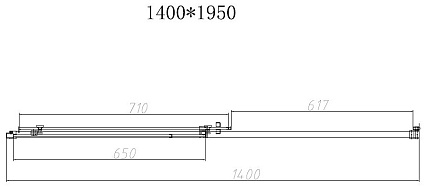 Душевая дверь Vincea Slim-N VDS-4SN140CL 140x195 хром, прозрачная