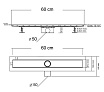 Душевой лоток Vincea Say Optima Blok SAY.601.60.P.BLOK 60 см, хром