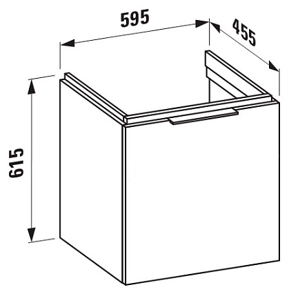 Тумба с раковиной Laufen Kartell 60 см 1 ящик, белый