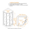 Душевой уголок RGW Stilvol SV-82B R 80x80 прозрачное, черный 33328288-14R