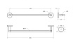 Полотенцедержатель Cezares RELAX-TH-50-GM 50 см, оружейная сталь