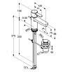 Смеситель для раковины Kludi Zenta 382608675 с донным клапаном, черный, хром