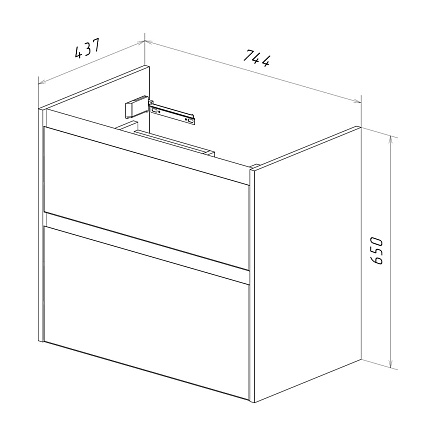 Мебель для ванной Lemark Combi 80 см белый глянец