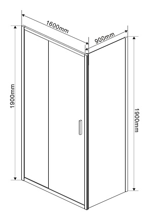 Душевой уголок Vincea Garda VSR-1G9016CL160x90 хром, прозрачный