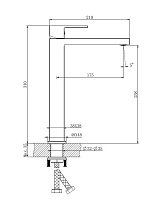 Смеситель для раковины Belz B11613-7 черный