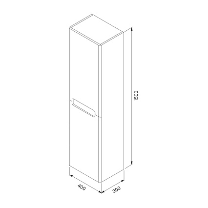 Шкаф пенал Iddis Edifice 40 см голубой EDI40B0i97