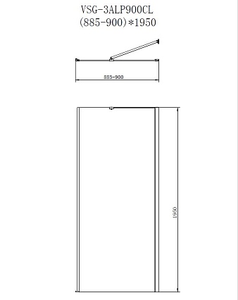 Душевой уголок Vincea Alpha VSR-3ALP9095CL 95x90 хром, прозрачное