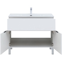 Мебель для ванной Aquanet Алвита New 100 см 1 ящик, 2 дверцы, белый матовый