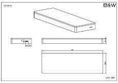 Полка Black&White Gravity GA-9610GM оружейная сталь