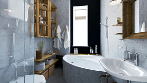 Дизайн проект ванной комнаты «Модерн-Арт»
