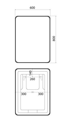 Зеркало Iddis Cloud X 60x80 см с подсветкой CLX6000i98