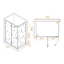 Душевой уголок RGW Stilvol SV-040Gr 130x90 серый, матовое 353204039-210