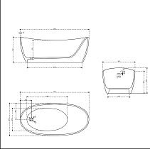 Ванна из искусственного камня Vincea VBT-6S03MW 170x80 см белый матовый