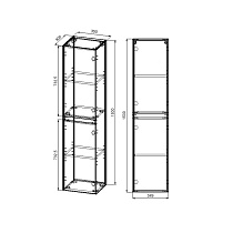 Шкаф пенал Vincea Chiara/Luka 35 см подвесной, R.Oak VSC-2CL150RO