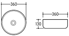 Раковина Charus Teolo 36 см 700-011B черный