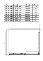 Душевой уголок Vincea Slim 8mm VSR-6SL9014CL 140x90 хром, прозрачное