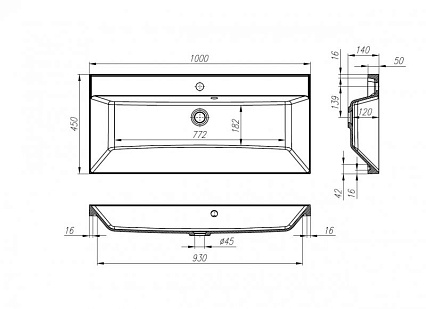 Тумба с раковиной BelBagno Vittoria 100 см Pino