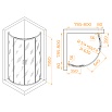 Душевой уголок RGW Passage PA-55 80x80 см