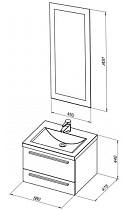 Мебель для ванной Aquanet Нота 58 см белый