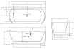 Акриловая ванна Abber AB9488-1.7 170x75, белый