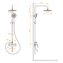 Душевая стойка RGW Shower Panels SP-25 хром, 59140125-01