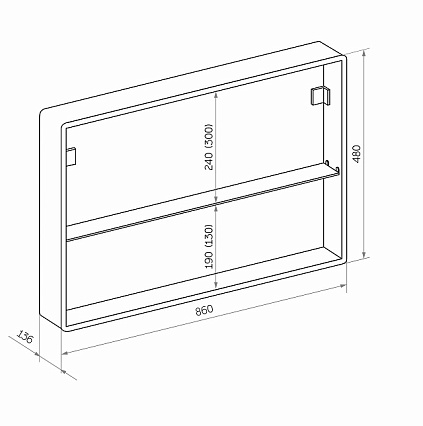 Зеркальный шкаф Континент Tokio LED 90x53 с подсветкой, МВК010