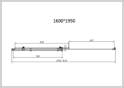 Душевой уголок Vincea Como-N VSR-4CN9016CLB 160x90 черный, прозрачное