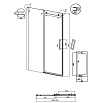 Душевая дверь Grossman Classic 130x195 прозрачное, хром 100.K33.04.130.10.00