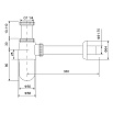 Сифон для раковины Timo 960/18L черное золото