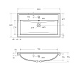Раковина Cezares 80 см CZR-800/450-LV-MR-FS белый