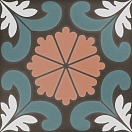 Керамогранит DNA Tiles Sync Flower Blue 15x15 см, 125634