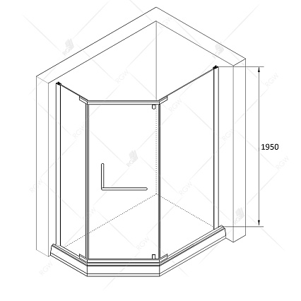 Душевой уголок RGW Passage PA-91 80x120, трапеция, сатинат